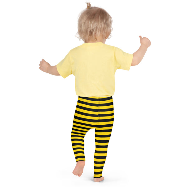 Bumble Bee Leggings/ Bumble Bee Kid's Leggings/ Bumble Bee Theater Cosplay Costume/ Bumble Bee Print Leggings/ Black and Yellow Stripe Costume