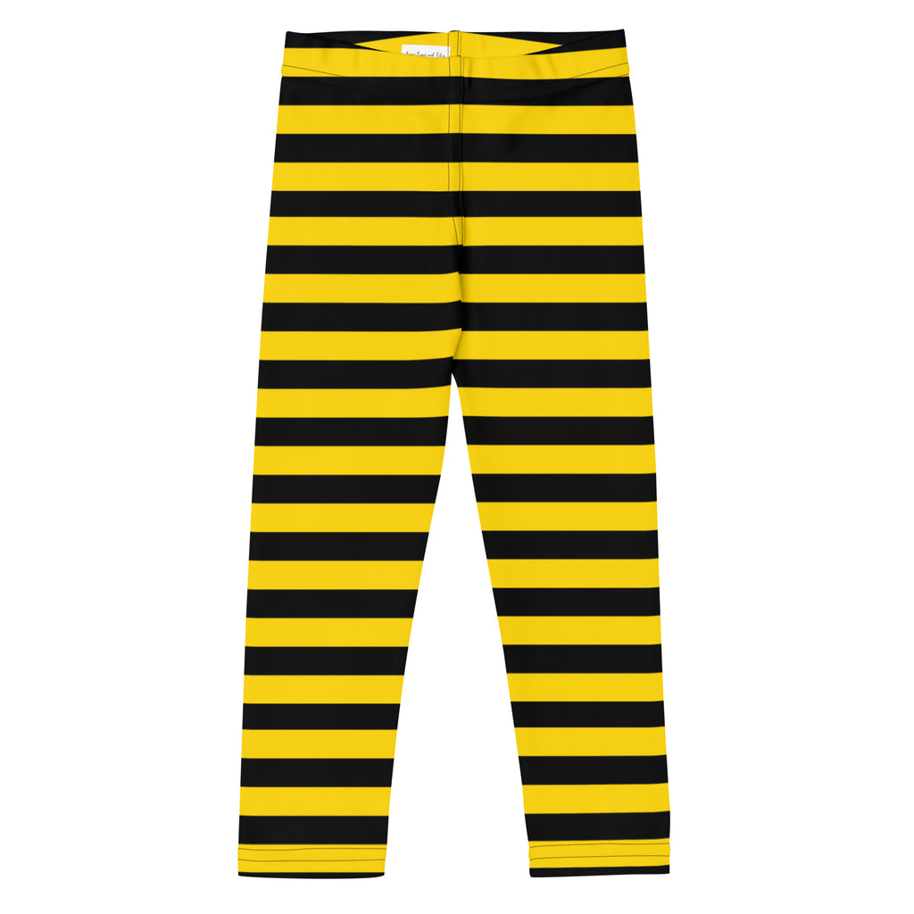 Bumble Bee Leggings/ Bumble Bee Kid's Leggings/ Bumble Bee Theater Cosplay Costume/ Bumble Bee Print Leggings/ Black and Yellow Stripe Costume