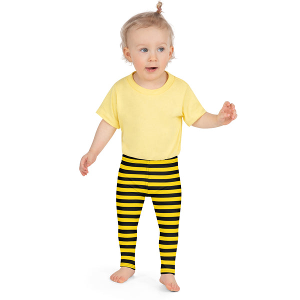 Bumble Bee Leggings/ Bumble Bee Kid's Leggings/ Bumble Bee Theater Cosplay Costume/ Bumble Bee Print Leggings/ Black and Yellow Stripe Costume