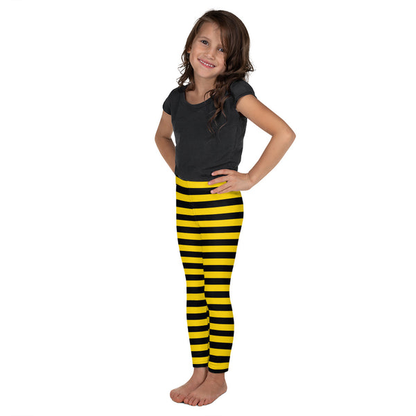 Bumble Bee Leggings/ Bumble Bee Kid's Leggings/ Bumble Bee Theater Cosplay Costume/ Bumble Bee Print Leggings/ Black and Yellow Stripe Costume