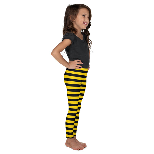 Bumble Bee Leggings/ Bumble Bee Kid's Leggings/ Bumble Bee Theater Cosplay Costume/ Bumble Bee Print Leggings/ Black and Yellow Stripe Costume