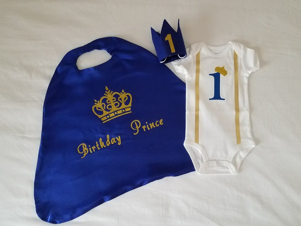 Royal Prince Birthday Cake Smash Outfit - Super Capes and Tutus, Birthday Outfits, [product_tags], Super Capes and Tutus
