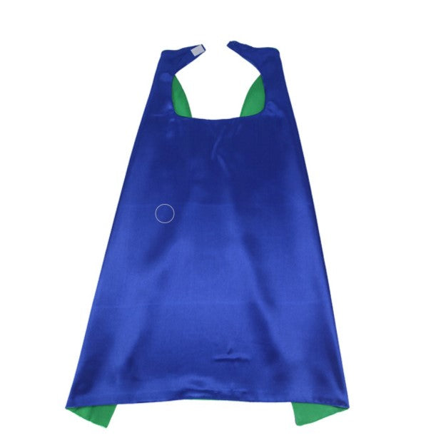 Superhero Cape Reversible Plain Blue and Green