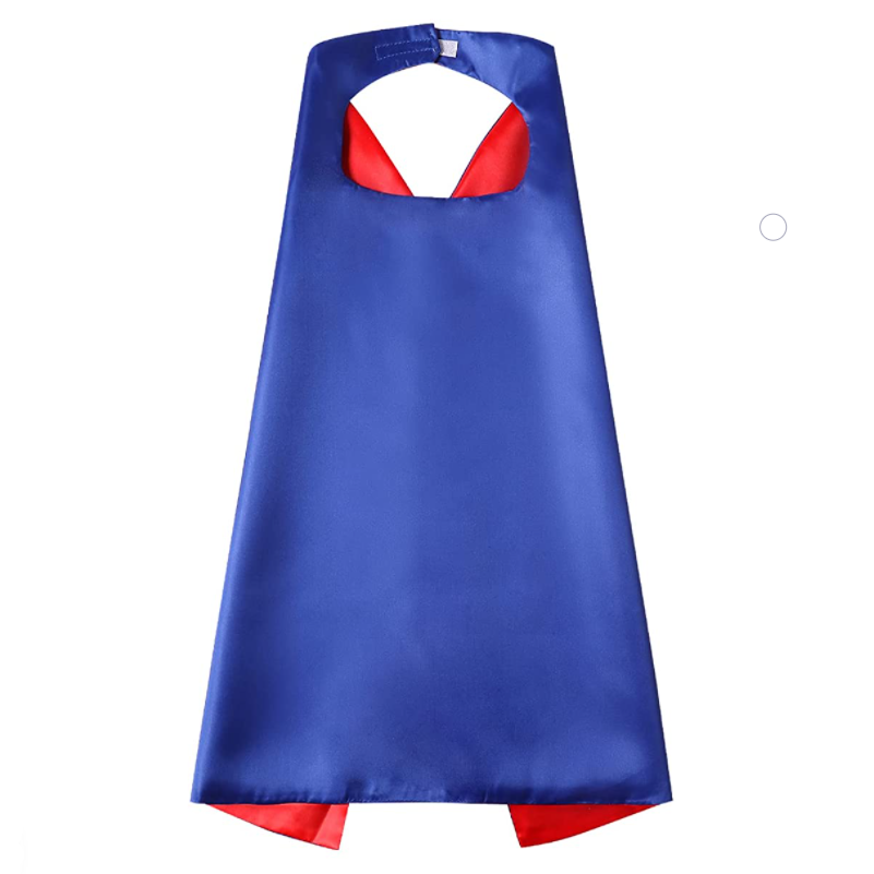 Superhero Cape Reversible Plain Blue and Red