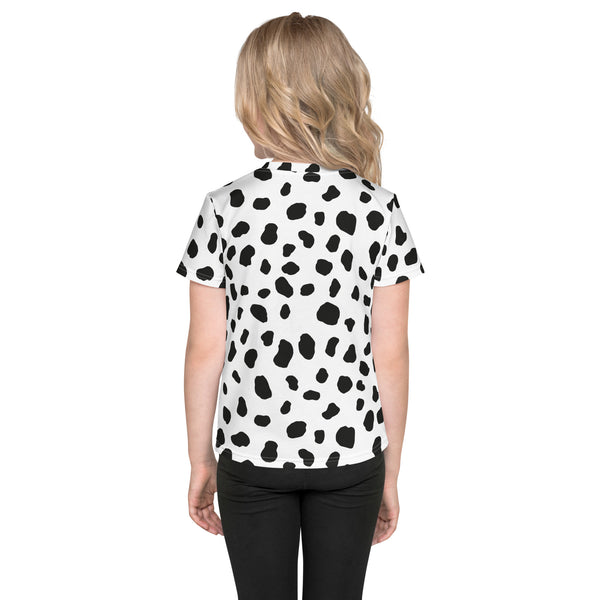 Dalmatian Print Kids T-Shirt/ Dalmatian Shirt/ Dalmatian Costume/ Animal Print T-Shirt