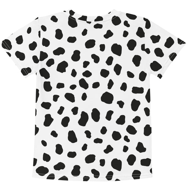 Dalmatian Print Kids T-Shirt/ Dalmatian Shirt/ Dalmatian Costume/ Animal Print T-Shirt