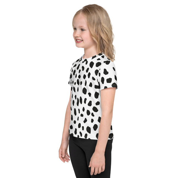 Dalmatian Print Kids T-Shirt/ Dalmatian Shirt/ Dalmatian Costume/ Animal Print T-Shirt