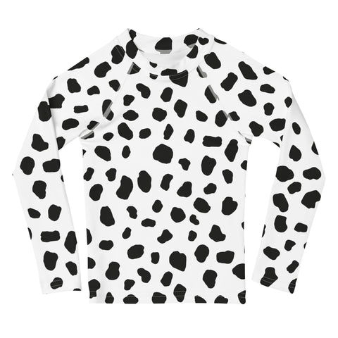 Dalmatian Rash Guard/ Dalmatian Costume/ Dalmatian Kids Rash Guard/ Dalmatian Cosplay Costume/ Animal Print Rash Guard