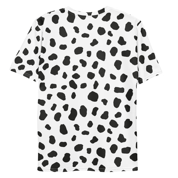 Dalmatian Print Men's T-Shirt/ Dalmatian Costume/ Animal Print Costume T-Shirt/ Dalmatian Cosplay Costume