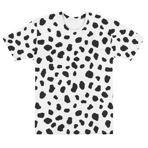 Dalmatian Print Men's T-Shirt/ Dalmatian Costume/ Animal Print Costume T-Shirt/ Dalmatian Cosplay Costume