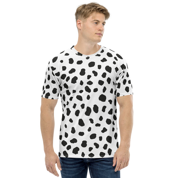 Dalmatian Print Men's T-Shirt/ Dalmatian Costume/ Animal Print Costume T-Shirt/ Dalmatian Cosplay Costume