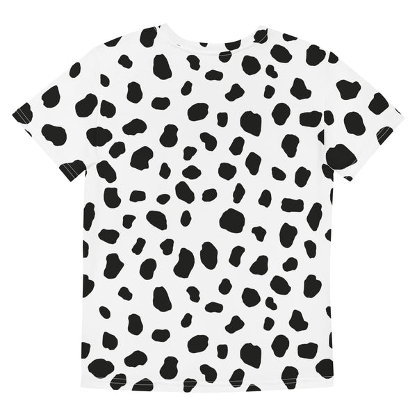 Dalmatian Print Youth T-Shirt/ Dalmatian Shirt/ Dalmatian Costume/ Animal Print T-Shirt