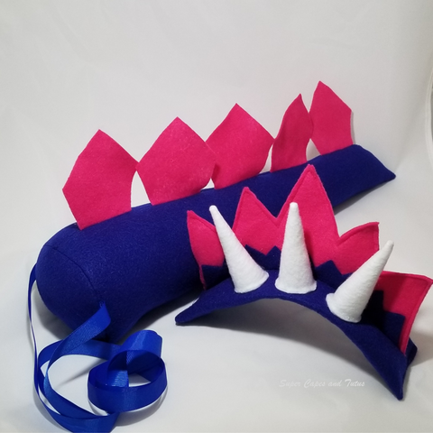 Dinosaur Tail and Headband - Dino Tail - Dinosaur Costume - Dinosaur Headband - Triceratops Costume - Gifts for Kids - Dinosaur Birthday