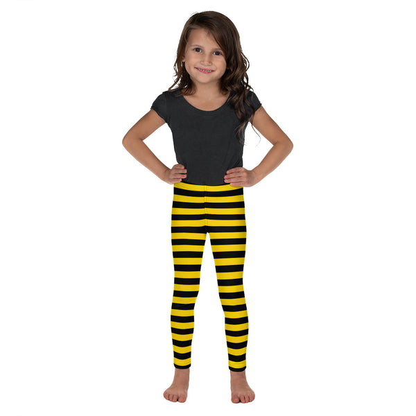 Bumble Bee Leggings/ Bumble Bee Kid's Leggings/ Bumble Bee Theater Cosplay Costume/ Bumble Bee Print Leggings/ Black and Yellow Stripe Costume