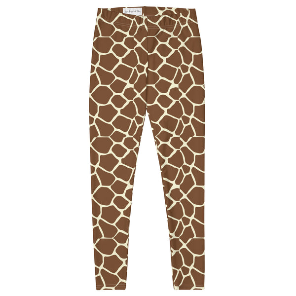 Giraffe Leggings For Teens and Women, Giraffe Print Halloween Costume, Giraffe Leggings Activewear, Giraffe Spot Costume Accessories, Yoga Workout Leggings