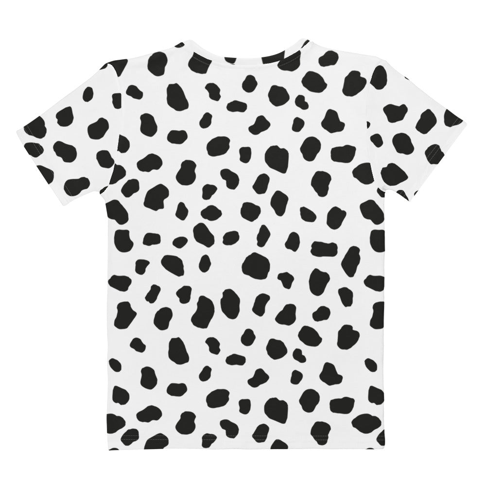 Dalmatian Women's T-shirt/ Dalmatian Print T-Shirt/ Dalmatian Costume/  Animal Print Cosplay Costume