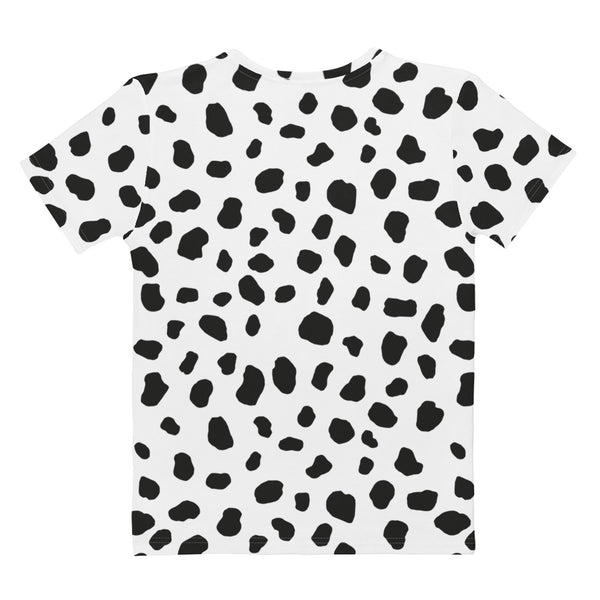 Dalmatian Women's T-shirt/ Dalmatian Print T-Shirt/ Dalmatian Costume/ Animal Print Cosplay Costume