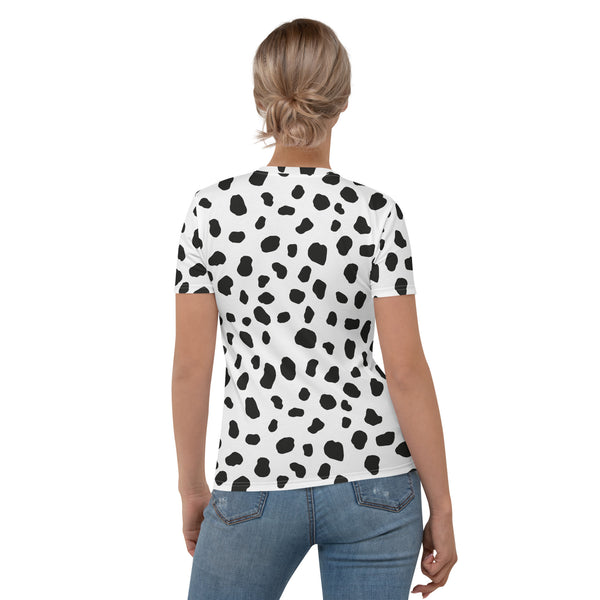 Dalmatian Women's T-shirt/ Dalmatian Print T-Shirt/ Dalmatian Costume/ Animal Print Cosplay Costume