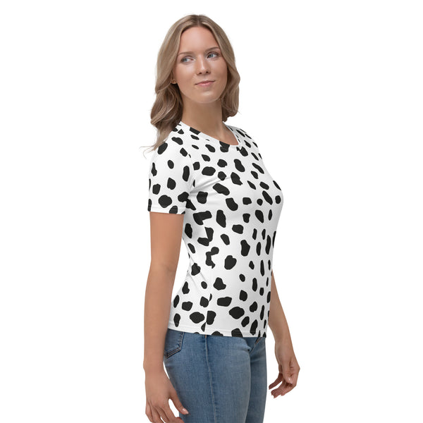 Dalmatian Women's T-shirt/ Dalmatian Print T-Shirt/ Dalmatian Costume/ Animal Print Cosplay Costume