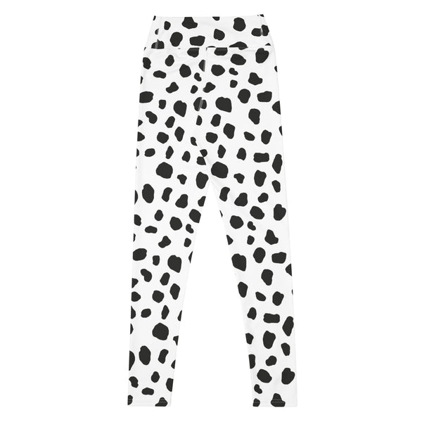 Dalmatian Leggings For Teens and Women, Dalmatian Print Halloween Costume, Dog Spot Leggings, Dalmatian Leggings Activewear, Dalmatian Spot Costume Accessories