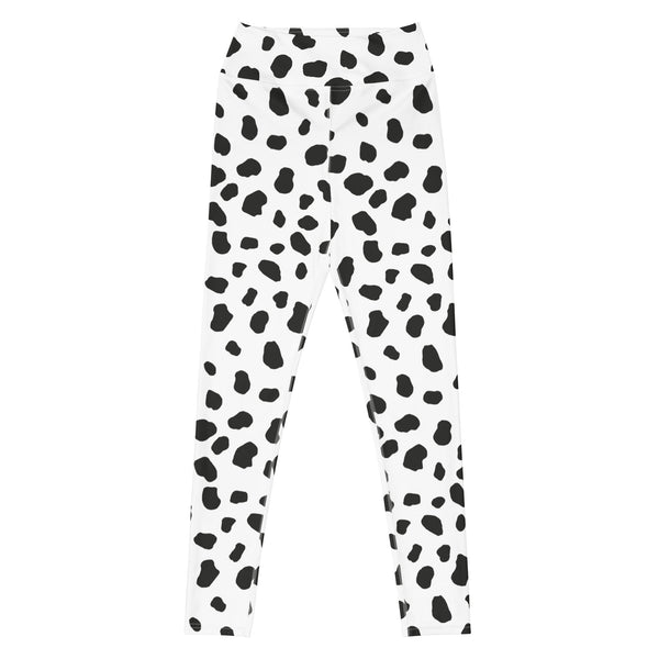 Dalmatian Leggings For Teens and Women, Dalmatian Print Halloween Costume, Dog Spot Leggings, Dalmatian Leggings Activewear, Dalmatian Spot Costume Accessories