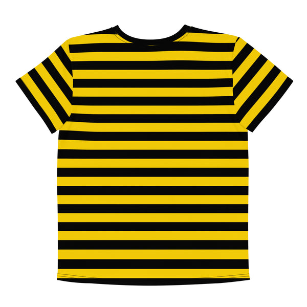 Bumble Bee Print Youth T-Shirt/ Yellow and Black Bee Stripe Shirt/ Bee Costume/ Bee Print T-Shirt