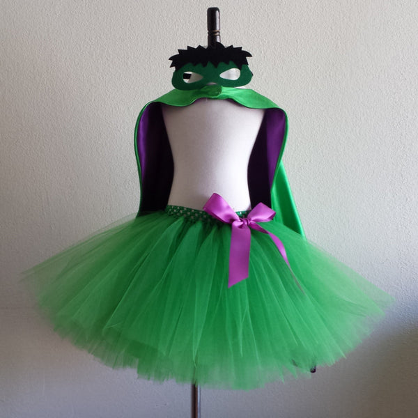 Super Green Man Tutu with Cape and Mask - Super Capes and Tutus, Tutu Skirt, [product_tags], Super Capes and Tutus