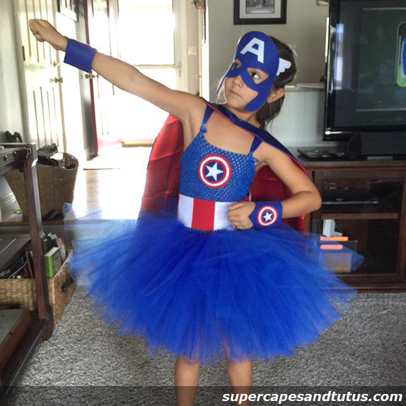 Super Captain Tutu Dress - Super Capes and Tutus, Tutu Dress, [product_tags], Super Capes and Tutus