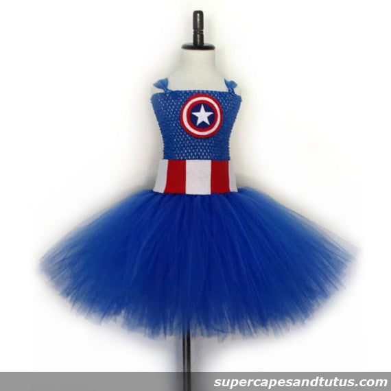 Super Captain Tutu Dress - Super Capes and Tutus, Tutu Dress, [product_tags], Super Capes and Tutus