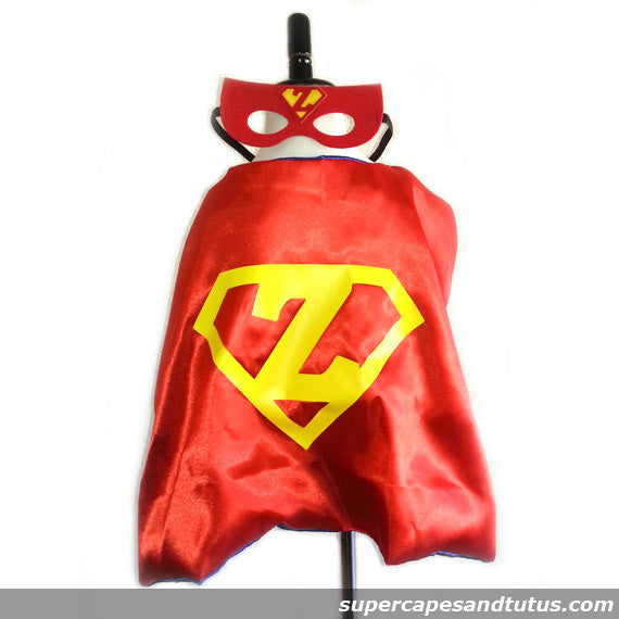 Customized Superhero Cape with Childs Initial in Shield - Super Capes and Tutus, Custom Superhero Capes, [product_tags], Super Capes and Tutus