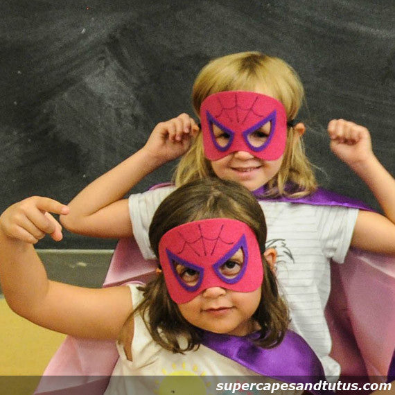 Super Pink Spider Superhero Cape and Mask - Super Capes and Tutus, Superhero Capes, [product_tags], Super Capes and Tutus