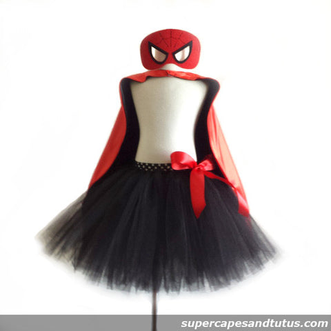 Super Spider Tutu with Cape and Mask - Super Capes and Tutus, Tutu Skirt, [product_tags], Super Capes and Tutus