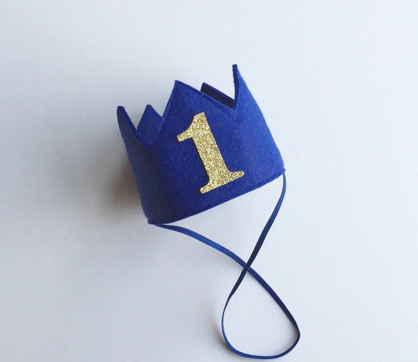 Blue Birthday Boy Crown/ 1st Birthday Crown - Super Capes and Tutus, Birthday Hats, [product_tags], Super Capes and Tutus