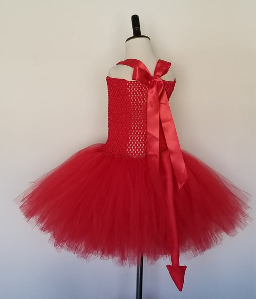 Devil Tutu Dress with Horns and Tail - Super Capes and Tutus, Tutu Dress, [product_tags], Super Capes and Tutus