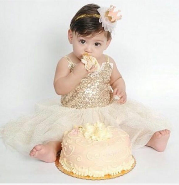 Gold & Ivory Sequin Dress - Super Capes and Tutus, Birthday Outfits, [product_tags], Super Capes and Tutus