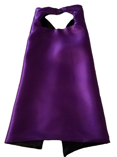 Plain Purple and Black Reversible Superhero Cape - Super Capes and Tutus, Plain Superhero Capes, [product_tags], Super Capes and Tutus