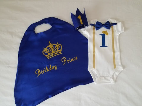 Royal Prince Birthday Cake Smash Outfit - Super Capes and Tutus, Birthday Outfits, [product_tags], Super Capes and Tutus