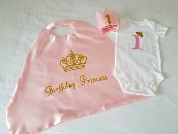 Royal Princess Birthday Cake Smash Outfit - Super Capes and Tutus, Birthday Outfits, [product_tags], Super Capes and Tutus