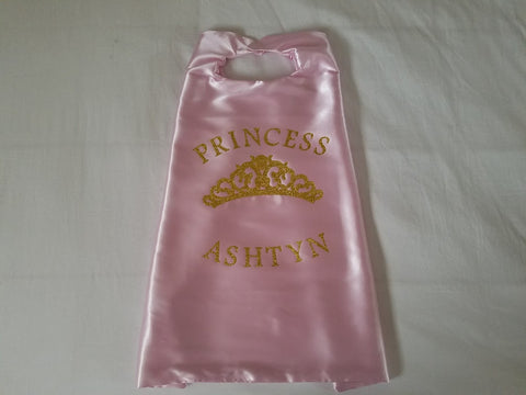 Princess Crown Cape/ Birthday Cape/ Princess Birthday - Super Capes and Tutus, Superhero Capes, [product_tags], Super Capes and Tutus