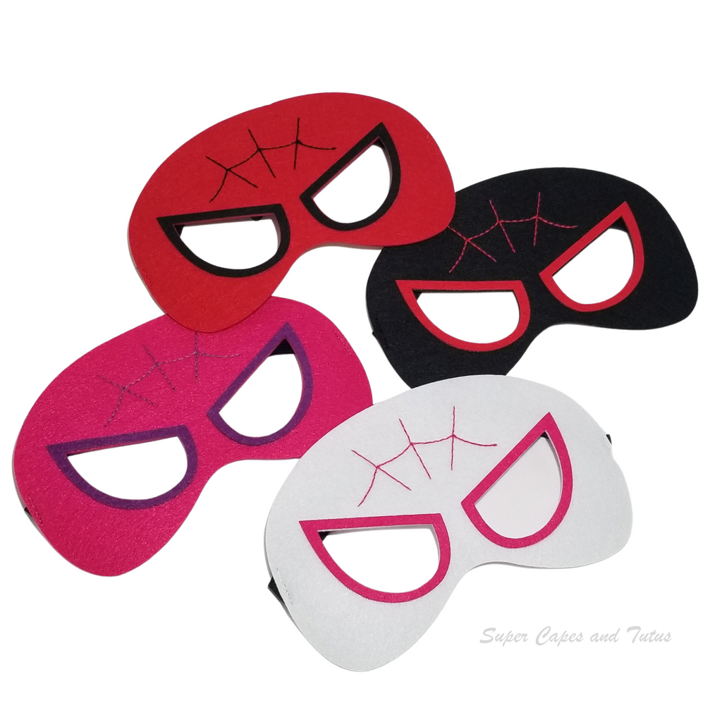 Super Spider Felt Mask/ Super Red Spider Mask/ Black Spider Mask/ Hot –  Super Capes and Tutus