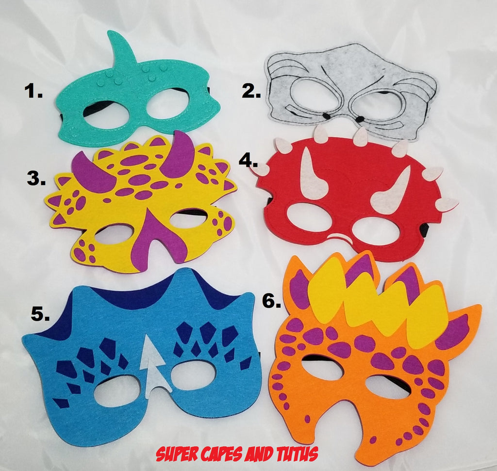 Dinosaur Masks - Super Capes and Tutus, Superhero Masks, [product_tags], Super Capes and Tutus