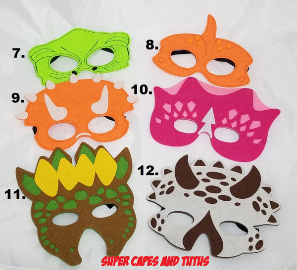 Dinosaur Masks - Super Capes and Tutus, Superhero Masks, [product_tags], Super Capes and Tutus