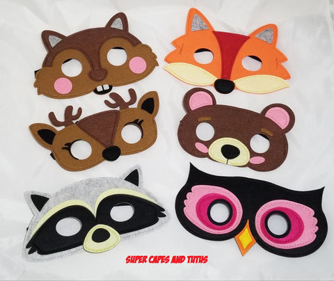 Party Pack Woodland Forest Animal Mask - Super Capes and Tutus, Superhero Masks, [product_tags], Super Capes and Tutus