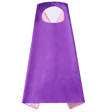 Superhero Cape Reversible Plain Purple and Pink