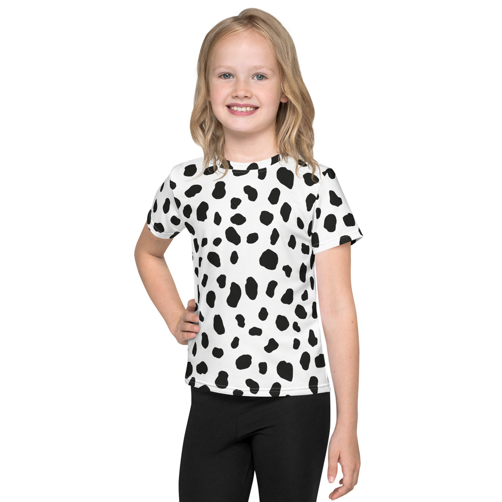 Dalmatian Print Kids T-Shirt/ Dalmatian Shirt/ Dalmatian Costume/ Animal Print T-Shirt 3T