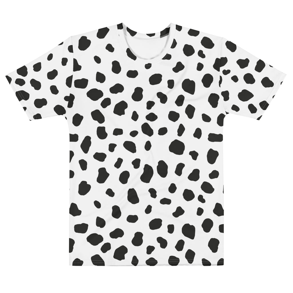 Dalmatian Print Men's T-Shirt/ Dalmatian Costume/ Animal Print Costume  T-Shirt/ Dalmatian Cosplay Costume