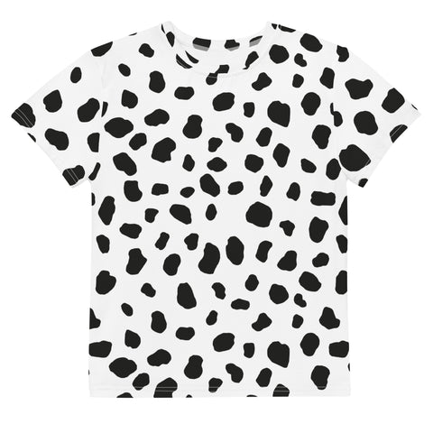 Dalmatian Print Youth T-Shirt/ Dalmatian Shirt/ Dalmatian Costume/ Animal Print T-Shirt