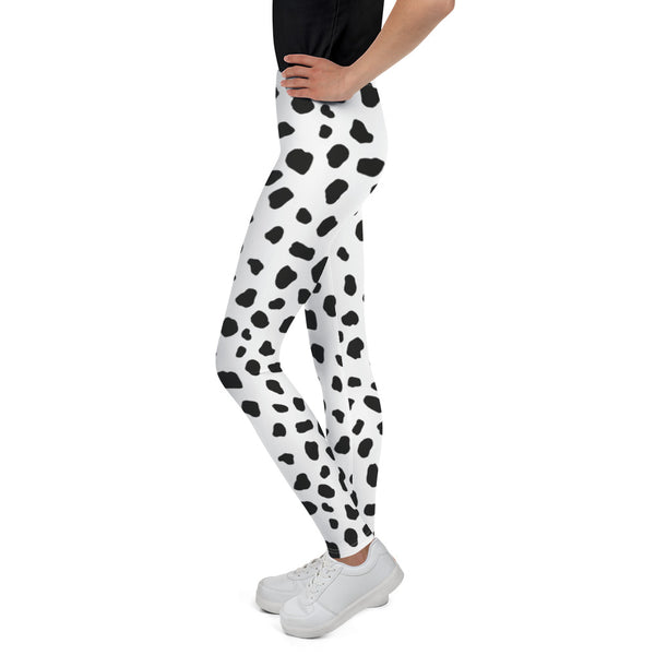 Dalmatian Leggings/ Dalmatian Youth Leggings/ Dalmatian Cosplay Costume/ Dalmatian Animal Print Leggings/ Dalmatian Costume