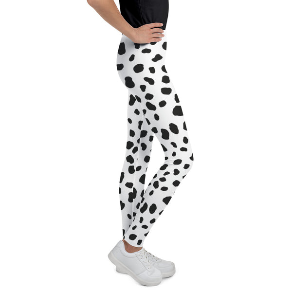 Dalmatian Leggings/ Dalmatian Youth Leggings/ Dalmatian Cosplay Costume/ Dalmatian Animal Print Leggings/ Dalmatian Costume