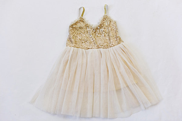 Gold & Ivory Sequin Dress - Super Capes and Tutus, Birthday Outfits, [product_tags], Super Capes and Tutus